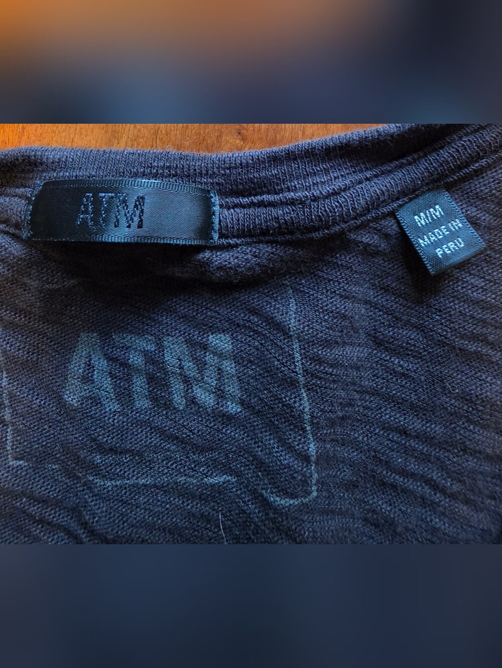 ATM Anthony Thomas Melillo Black Slub V-Neck Tee Medium - Picture 5 of 5